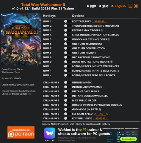 total war warhammer 2 trainer|Iba pa.